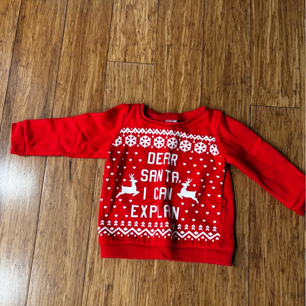 Carter's Red Long Sleeve Christmas Tee